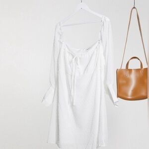 Missguided white lace babydoll dress